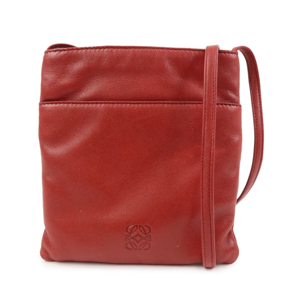 Loewe Anagram Nappa Leather Crossbody Bag Red